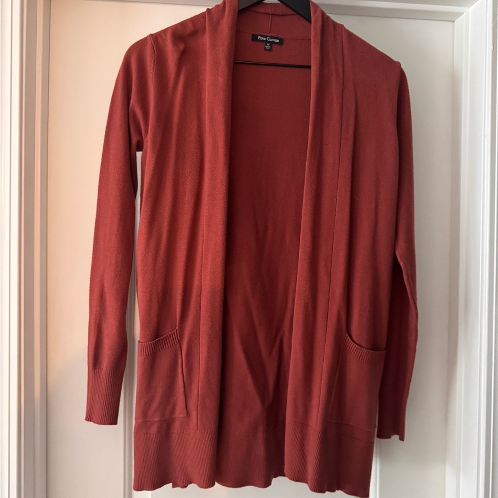 Pink Clover Terracotta Cardigan Sweater